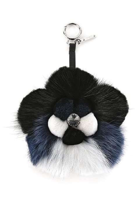 fendi fox fur bag charm